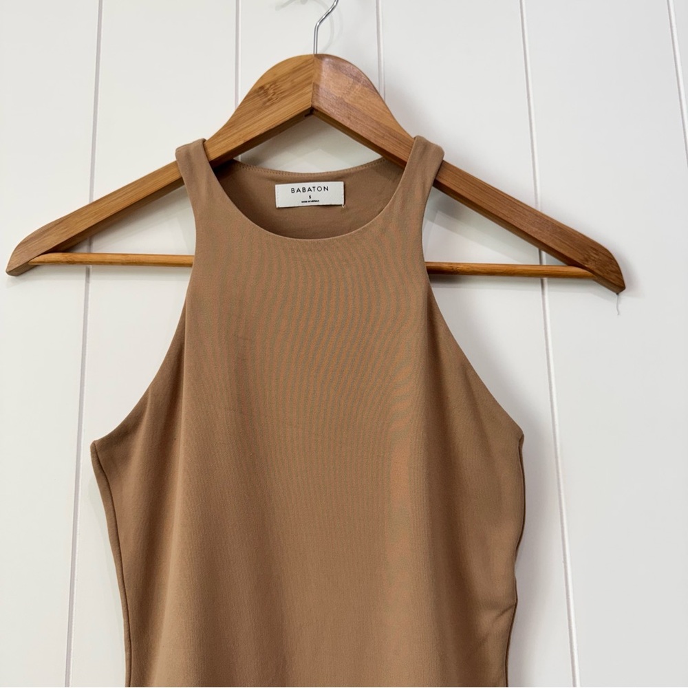 Babaton Aritzia Contour 90s Bodysuit Taupe Beige Size Small - Picture 2 of 11